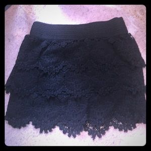 Black Crochet Lace Skirt Juniors XL